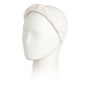 LELE SADOUGHI Chalk Distressed Denim Headband